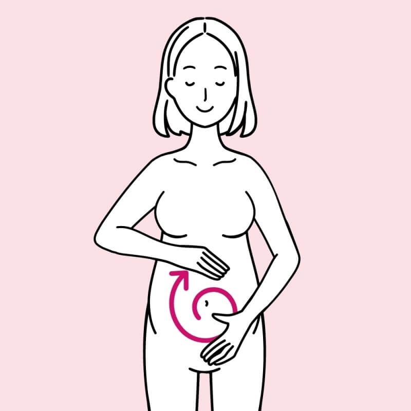 Babybauch massieren um Dehnungsstreifen zu vermeiden