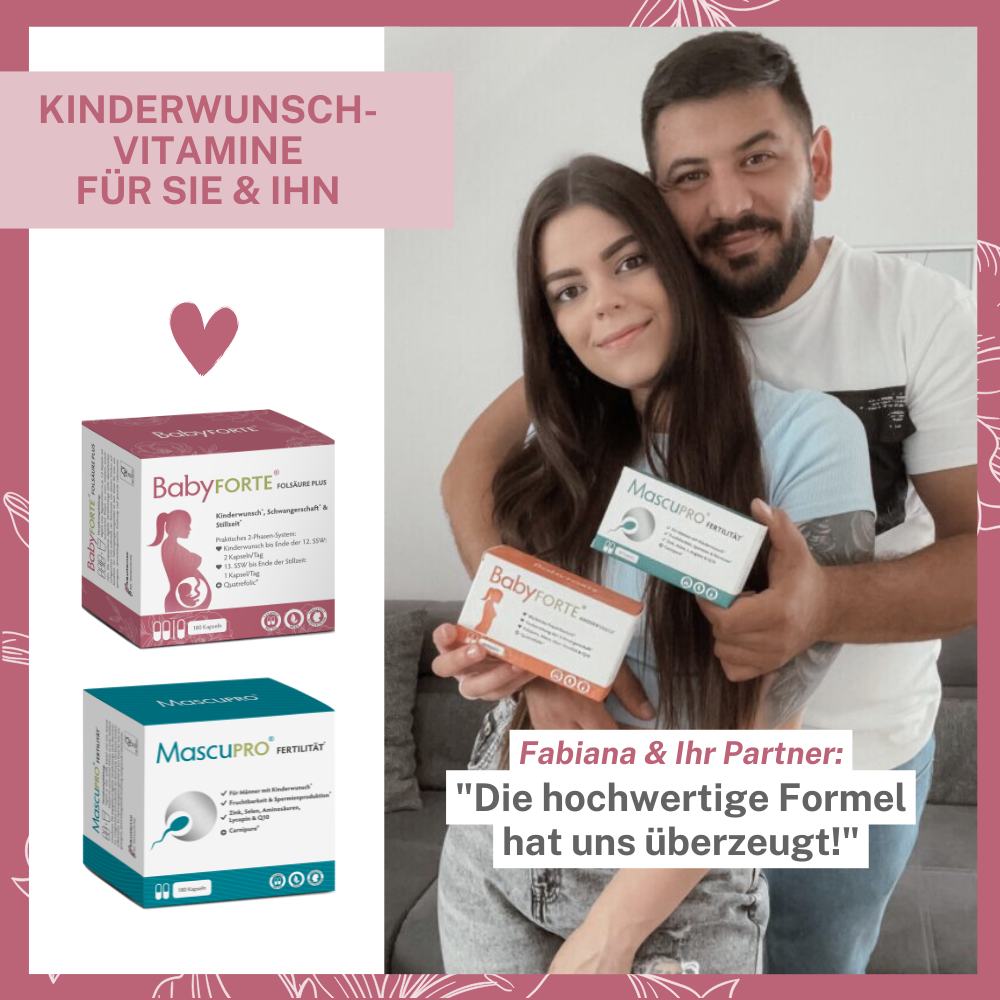 BabyFORTE FolsäurePlus, 60 Kapseln, auch Kombinierbar mit MascuPRO Fertilität