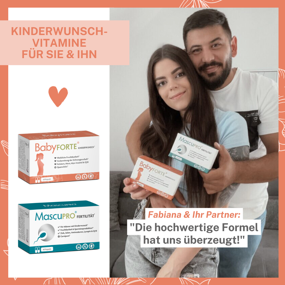 Kinderwunsch ist auch Männersache, mit Kinderwunsch-Vitaminen für den Mann: MascuPRO Fertilität