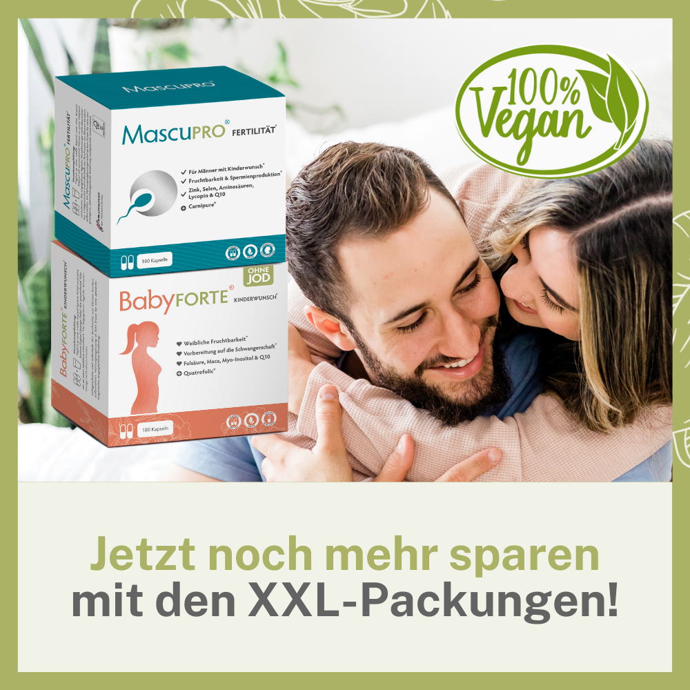 BabyFORTE Kinderwunsch-Duo oJ gibt es auch als Großpackung mit 180 Kapseln für 90 Tage