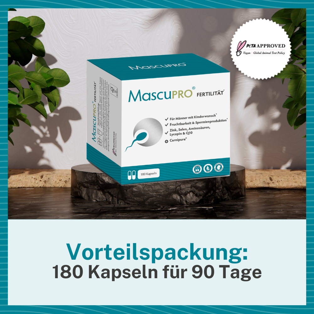 MascuPRO Fertilität Vorteilspackung 180 Kapseln für 90 Tage