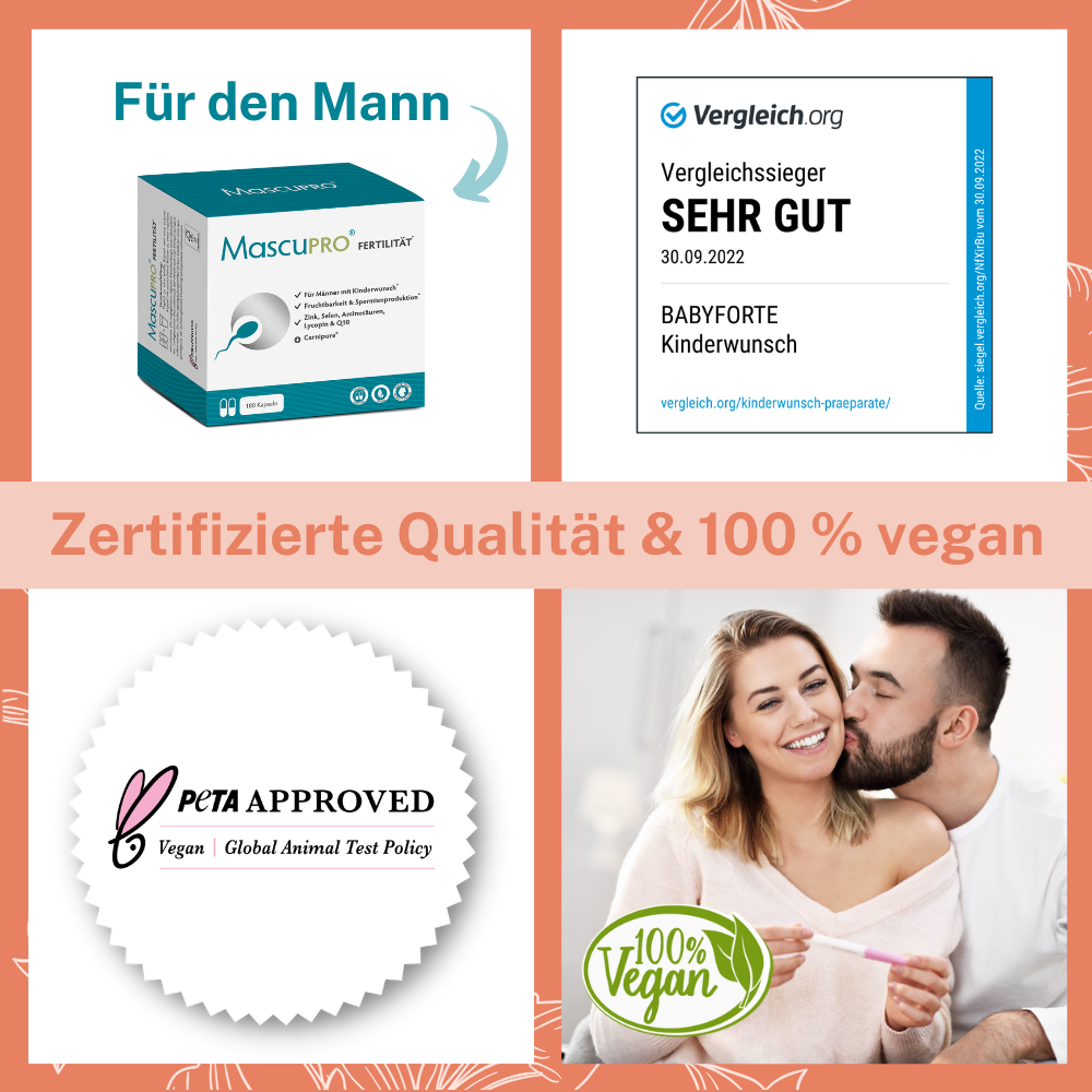 Qualitätsmarkmale von BabyFORTE Kinderwunsch im Vergleich zu anderen Kinderwunschvitamine