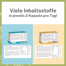 Viele Inhaltsstoffe in jeweils 2 Kapseln pro Tag!