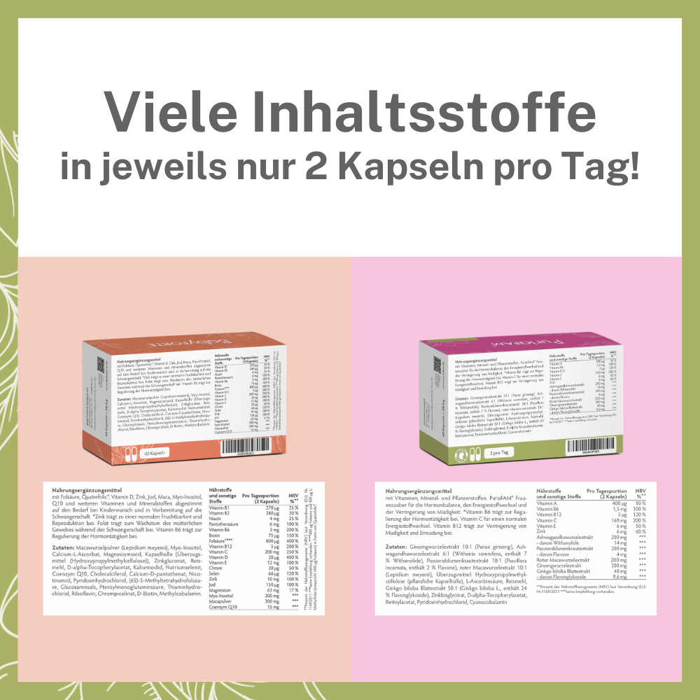 BabyFORTE Liebeswunder – viele Inhaltsstoffe in veganen Kapseln!