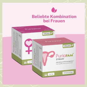 Beliebte Kombination bei Frauen: PuriaFAM® Fraunezauber & PuriaFAM® Zyklus