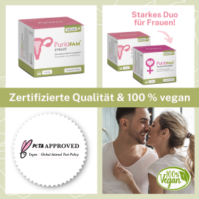 PuriaFAM Zyklus zertifizierte Qualität & 100 % vegan