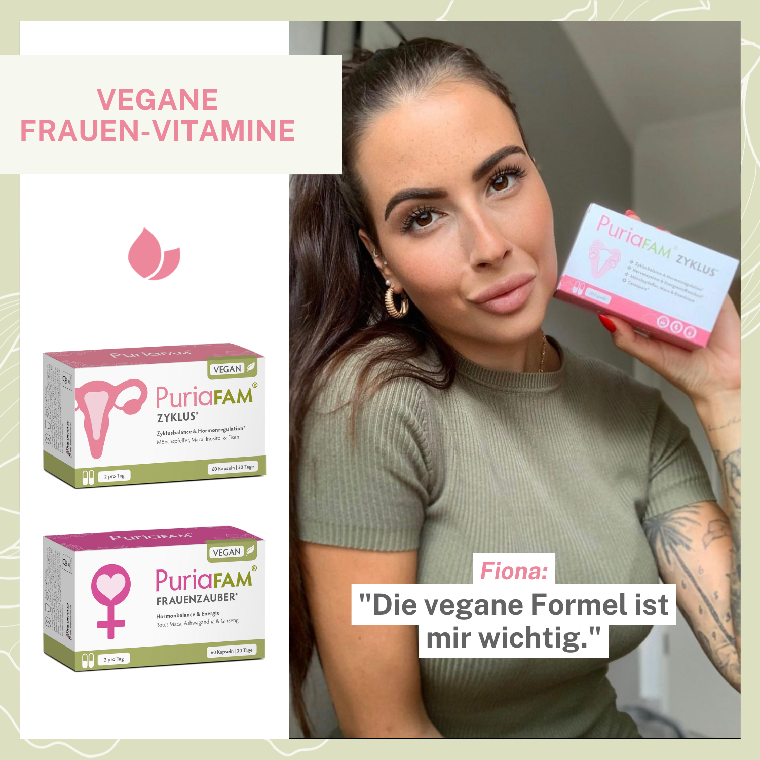 PuriaFAM® Zyklus in Kombination mit PuriaFAM® Frauenzauber