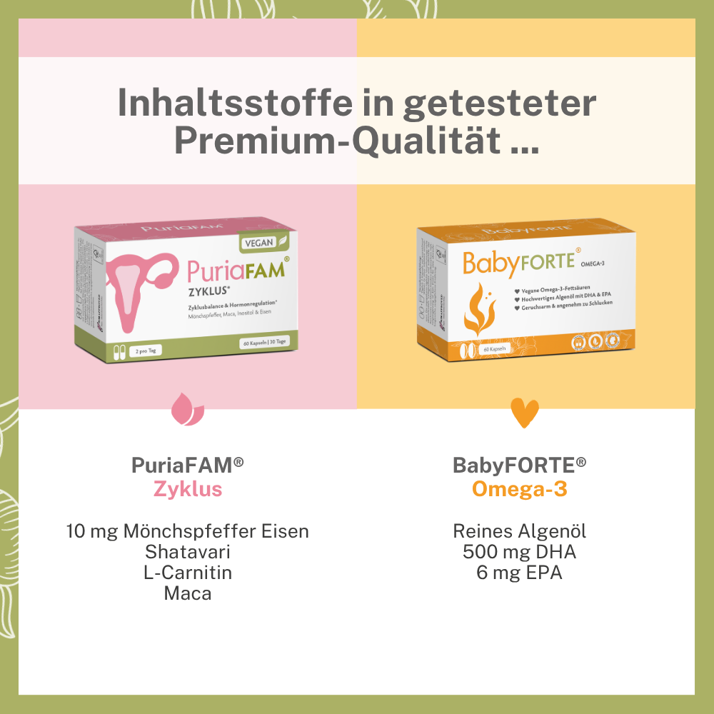 BabyFORTE Kinderwunsch & Zyklus-Set – Kinderwunsch-Vitamine für Sie und Ihn