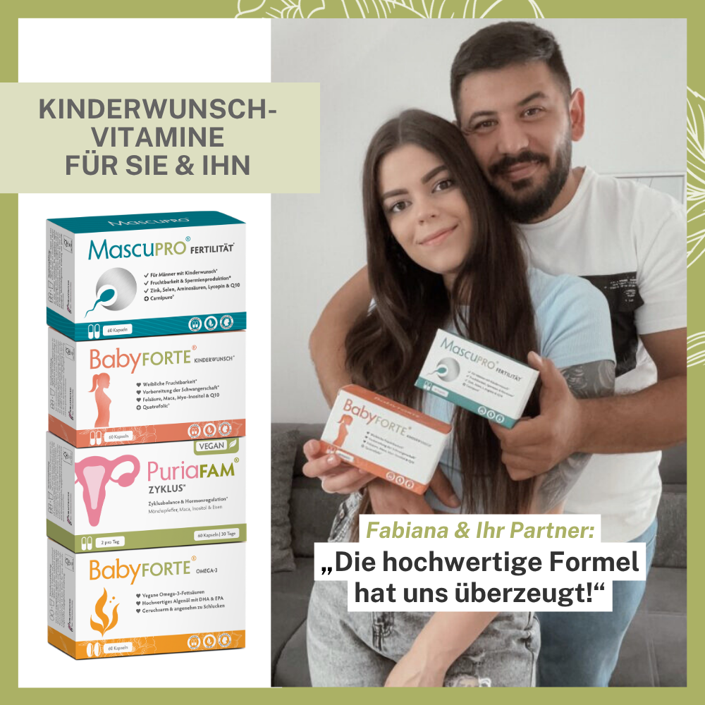 BabyFORTE Kinderwunsch & Zyklus-Set – viele Inhaltsstoffe in veganen Kapseln!